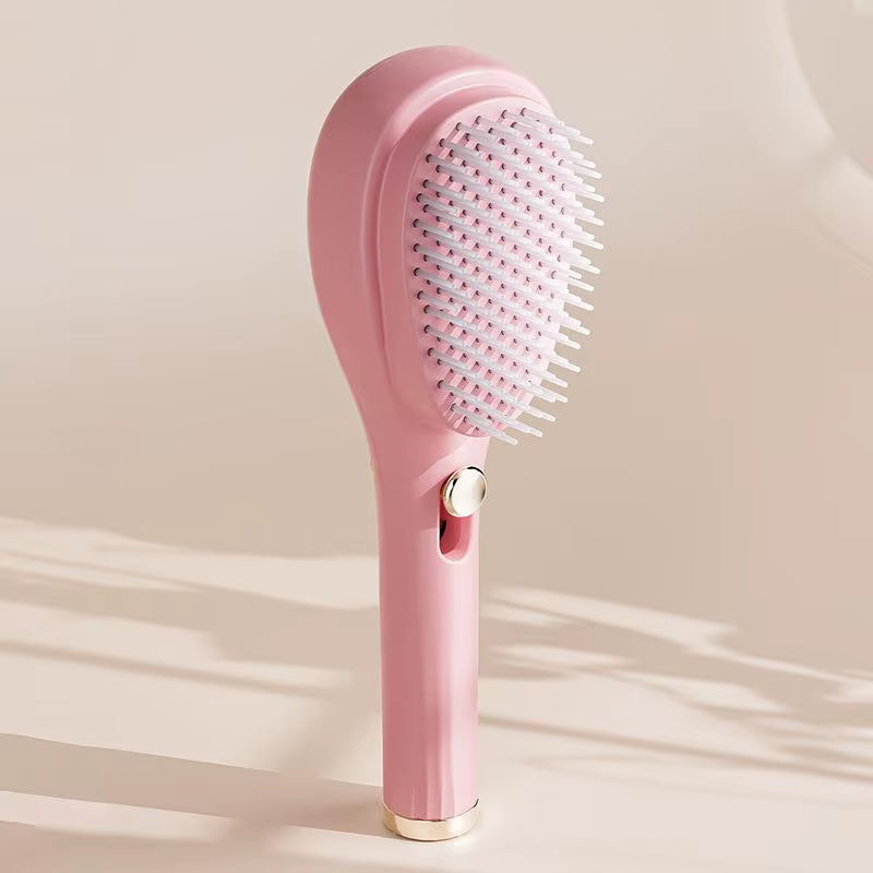 Self-Cleaning Hair Brush Massage Brush Portable Telescopic Hair Brush Anti-Static Scalp Detangling Comb Hairdressing Accessories