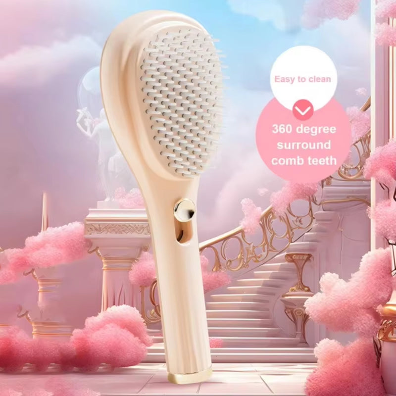 Self-Cleaning Hair Brush Massage Brush Portable Telescopic Hair Brush Anti-Static Scalp Detangling Comb Hairdressing Accessories