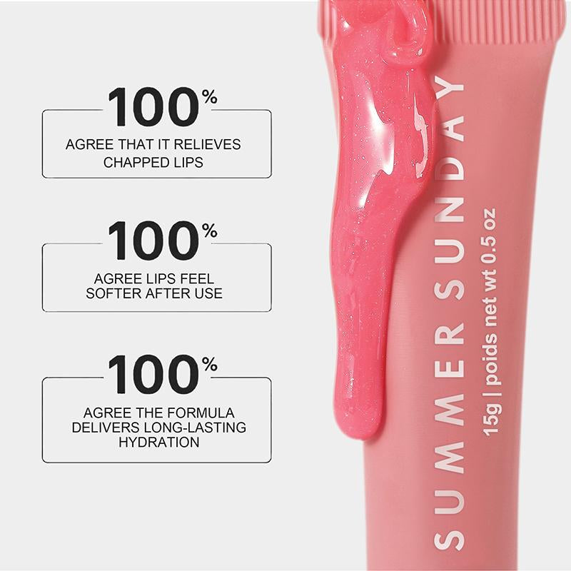 Lip Butter Balm - Conditioning Lip Mask and Lip Balm for Instant Moisture, Clear Jelly Yummy Tint Lip Stain, Long Lasting Hydrating Glow Reviver Lip Care Oil, Shine and Hydration - Sheer-Tinted, Soothing Lip Car