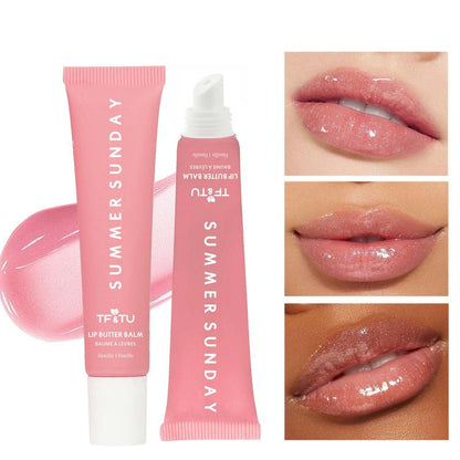 Lip Butter Balm - Conditioning Lip Mask and Lip Balm for Instant Moisture, Clear Jelly Yummy Tint Lip Stain, Long Lasting Hydrating Glow Reviver Lip Care Oil, Shine and Hydration - Sheer-Tinted, Soothing Lip Car