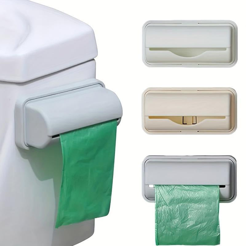 Wall Mounted Kitchen Garbage Bag Storage Box, 1 Count Solid Color Trash Bag Holder, Garbage Bag Storage Rack for Kitchen Bathroom